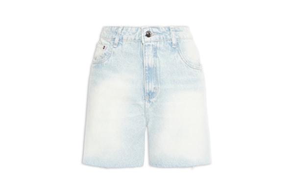 Bermuda Feminina Jeans Regular Cintura Média – Azul