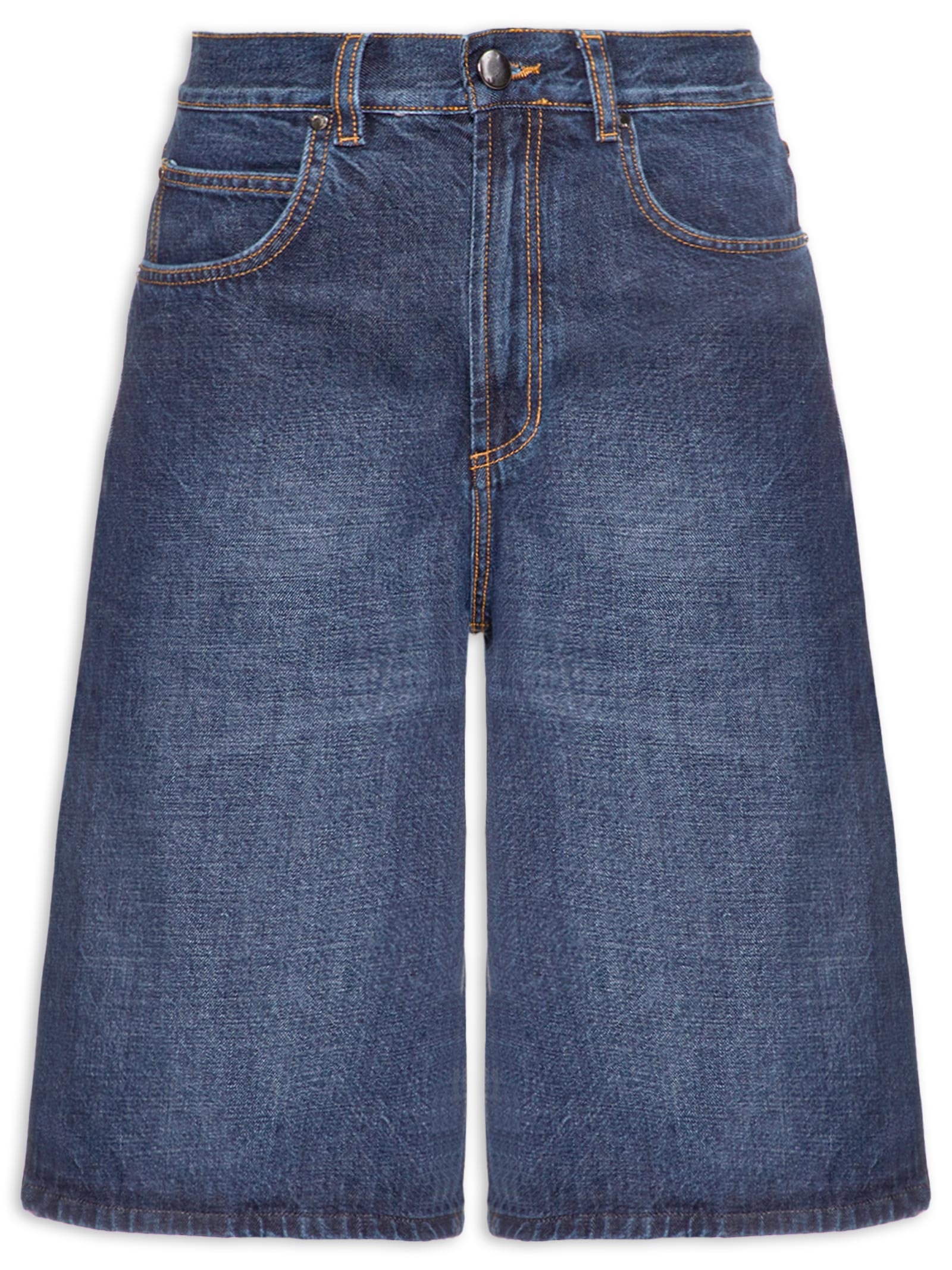 Bermuda Feminina Jeans Reta Basic Azul Animale