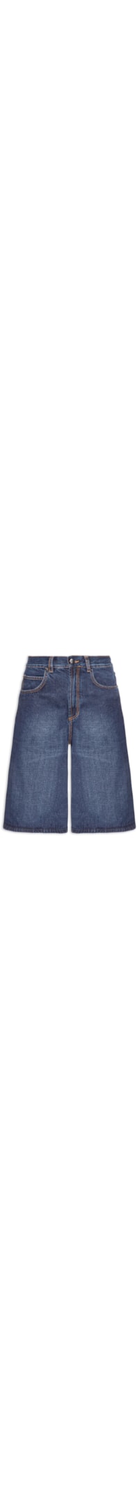 Bermuda Feminina Jeans Reta Basic - Azul