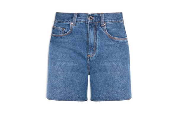 Bermuda Feminina Jeans Trapézio - Azul
