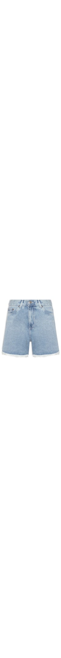 Bermuda Feminina Jeans Trapézio Rasgos Barra - Azul