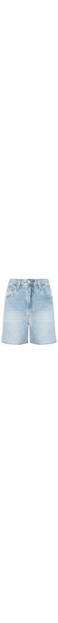 Bermuda Feminina Jeans Trapézio Stoned - Azul