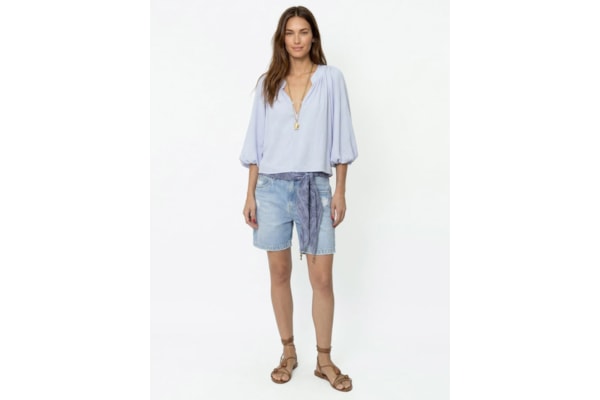 Bermuda Feminina Jeans Vintage - Azul