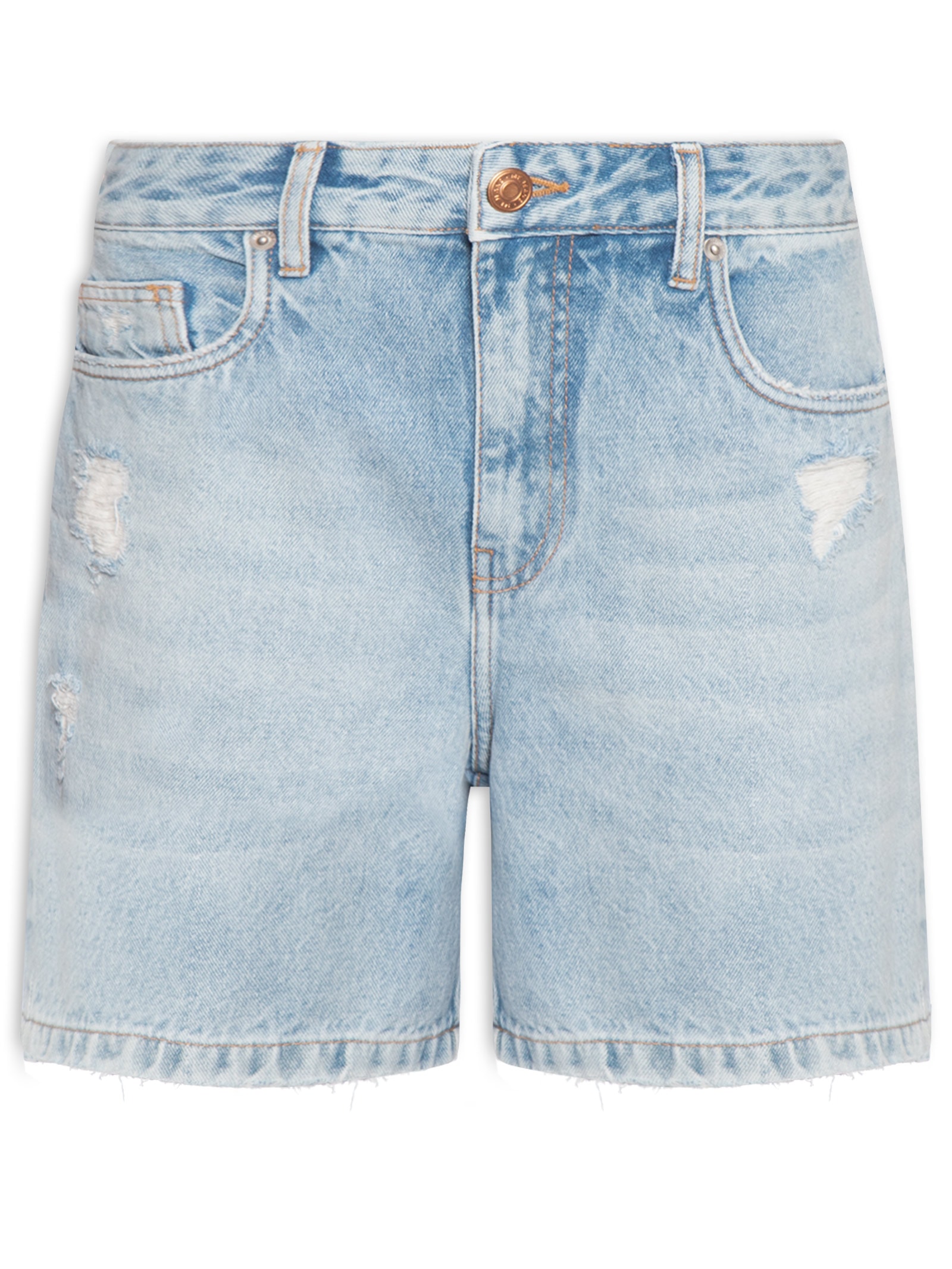 Bermuda Feminina Jeans Vintage Azul Maria Filó