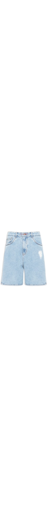 Bermuda Feminina Jeans Zig Lateral - Azul