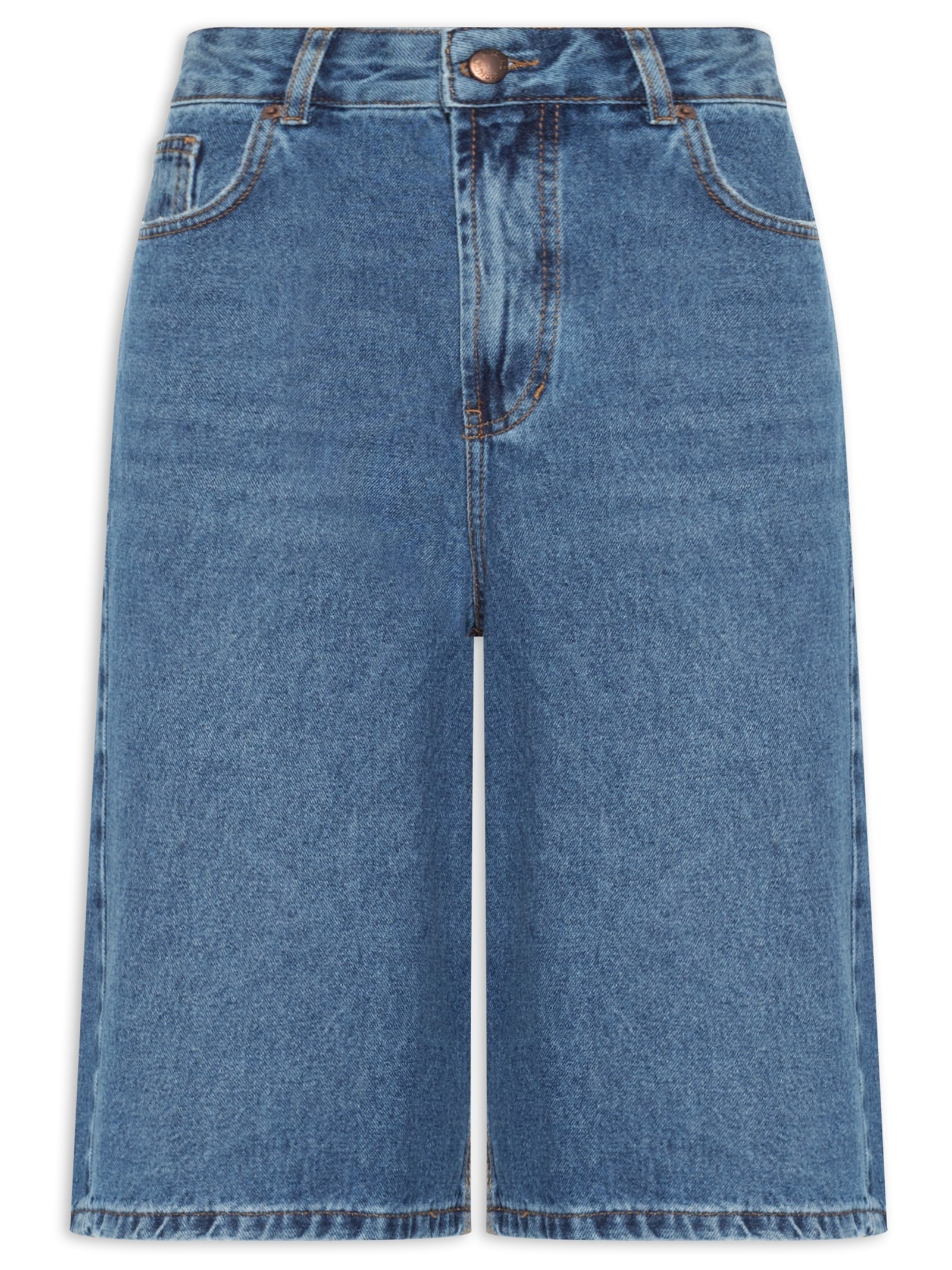 Bermuda Feminina Jorts Jeans Azul Farm