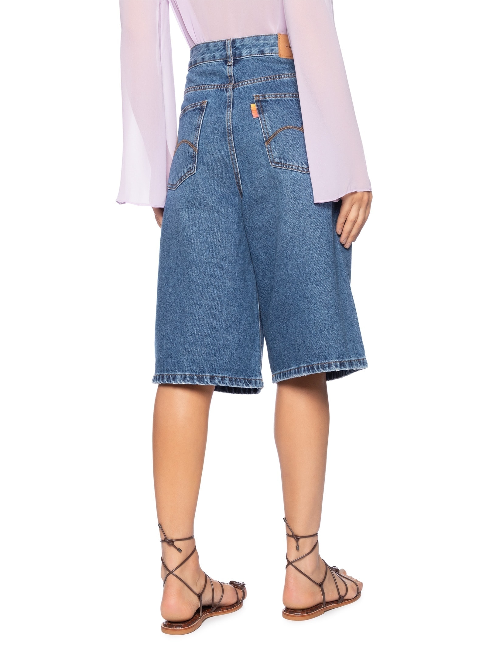 Bermuda Feminina Jorts Jeans Azul Farm