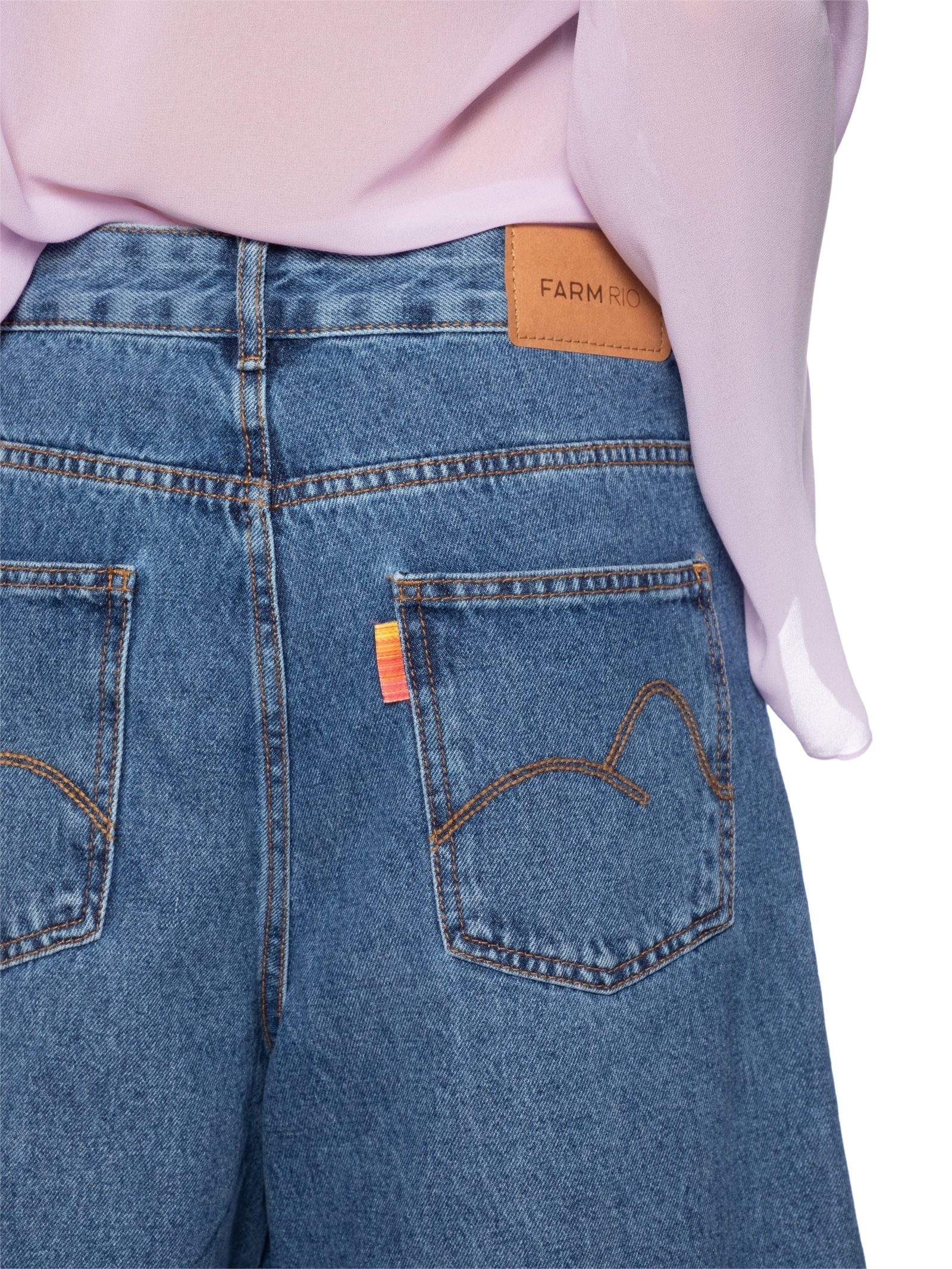 Bermuda Feminina Jorts Jeans Azul Farm