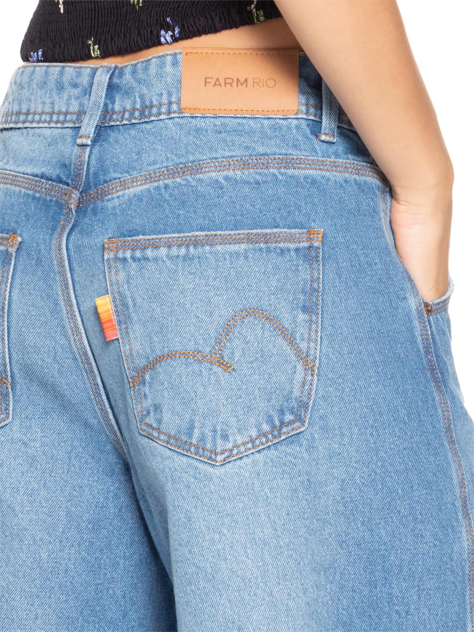 Bermuda Feminina Jorts Jeans Azul Farm
