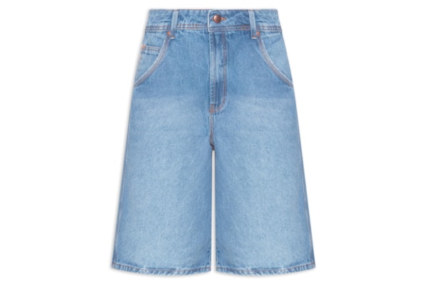 Bermuda Feminina Jorts Jeans - Azul