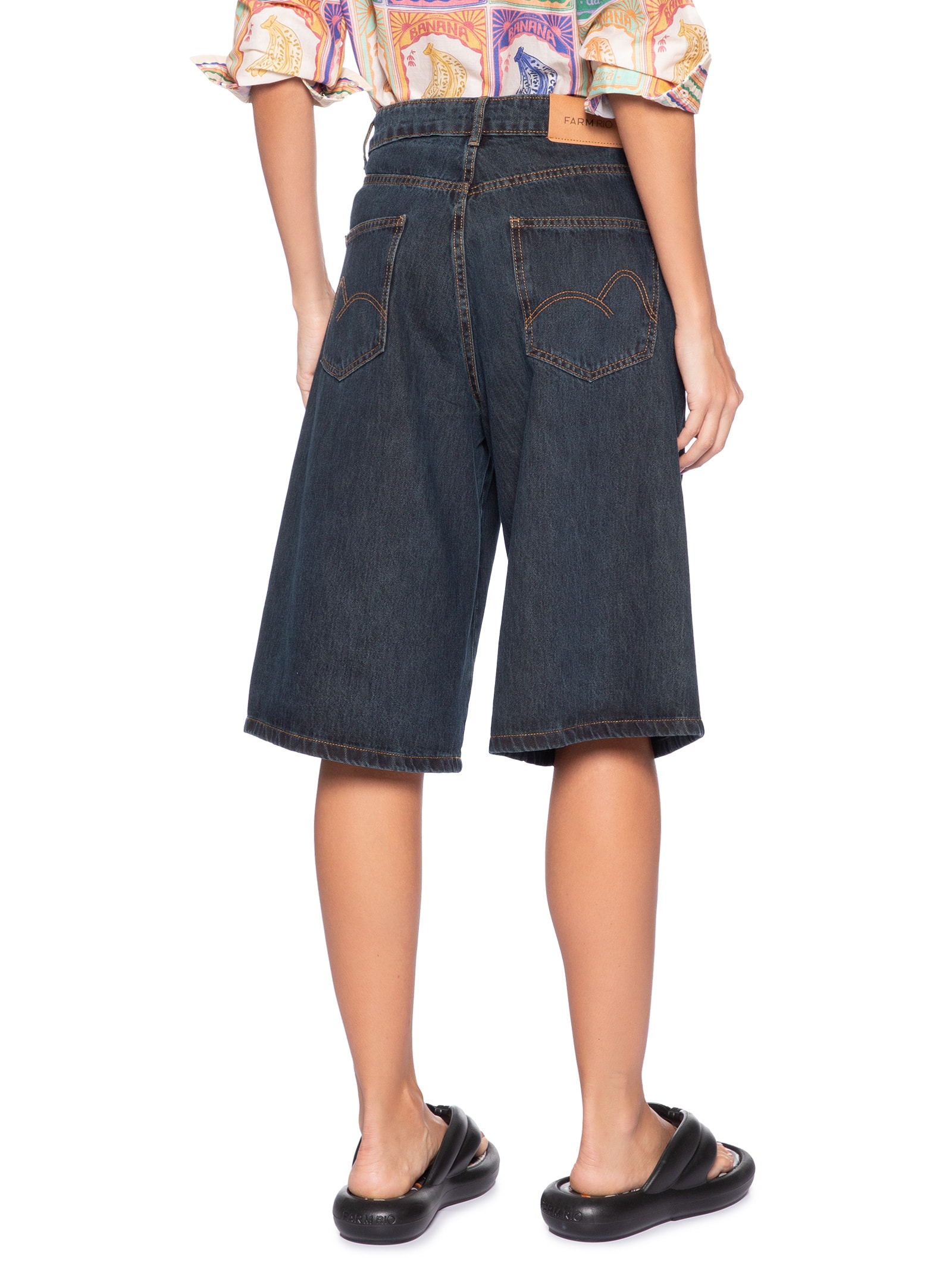 Bermuda Feminina Jorts Jeans Azul Farm