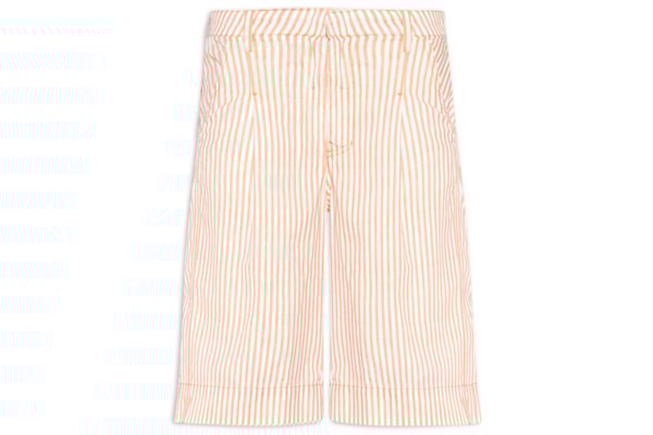 Bermuda Feminina Jorts Sarja Mix Listras - Vermelho