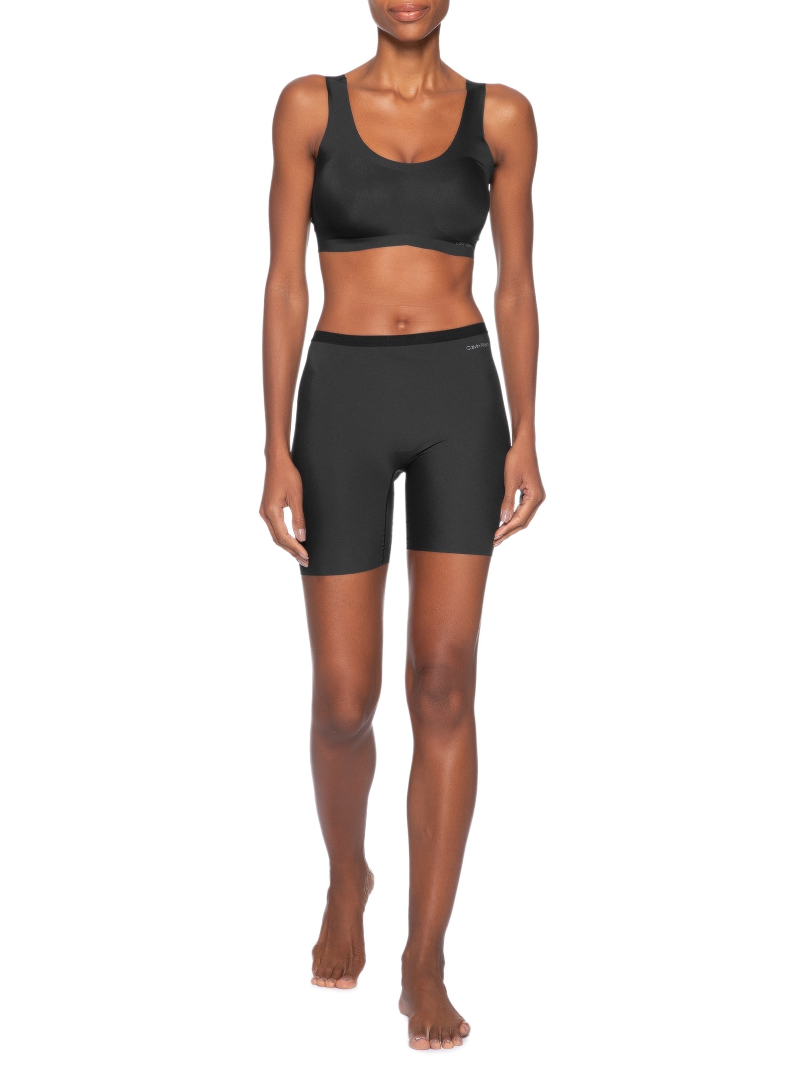 Bermuda Feminina  Leve Compressão Invisible Preto Calvin Klein Underwear