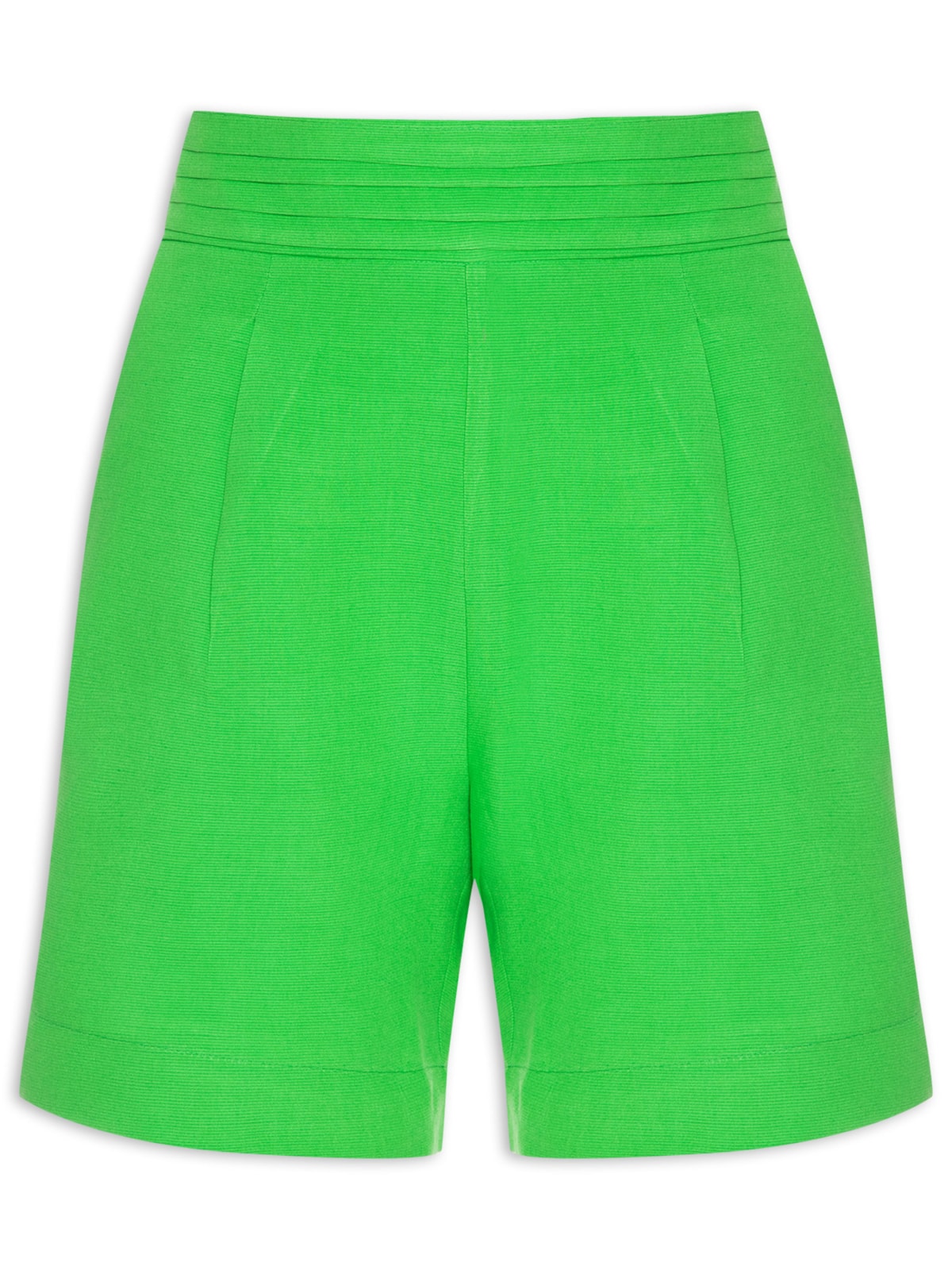 Vista 2 Bermuda Feminina Linho VERDE VERDE