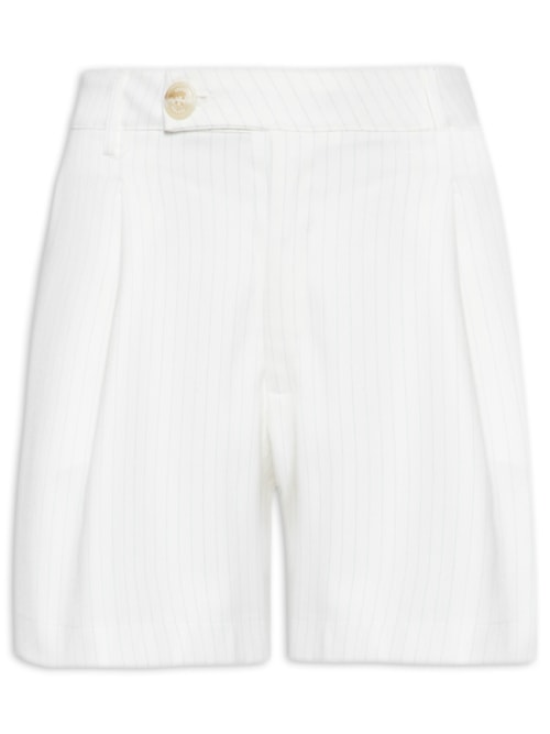 Bermuda Feminina Listrada - Off White