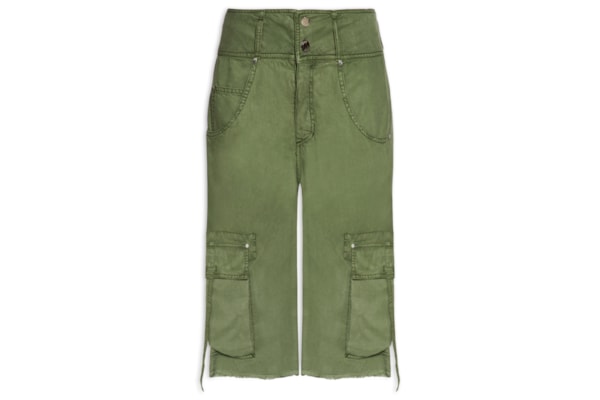 Bermuda Feminina Loose Tencel Confrei - Verde