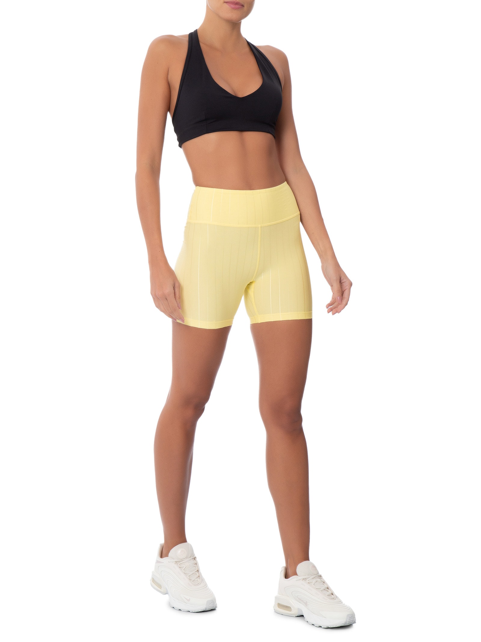 Bermuda Feminina Pinstripes Flow II – Amarelo Fila