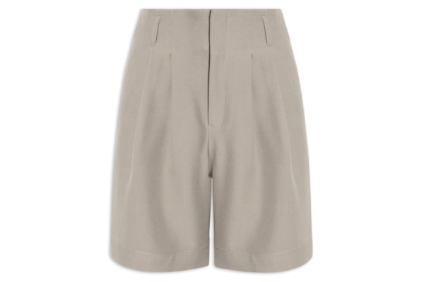 Bermuda Feminina Reta - Cinza