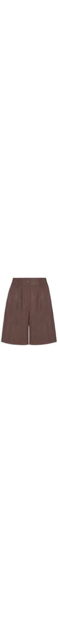 Bermuda Feminina Reta Com Bolso - Marrom