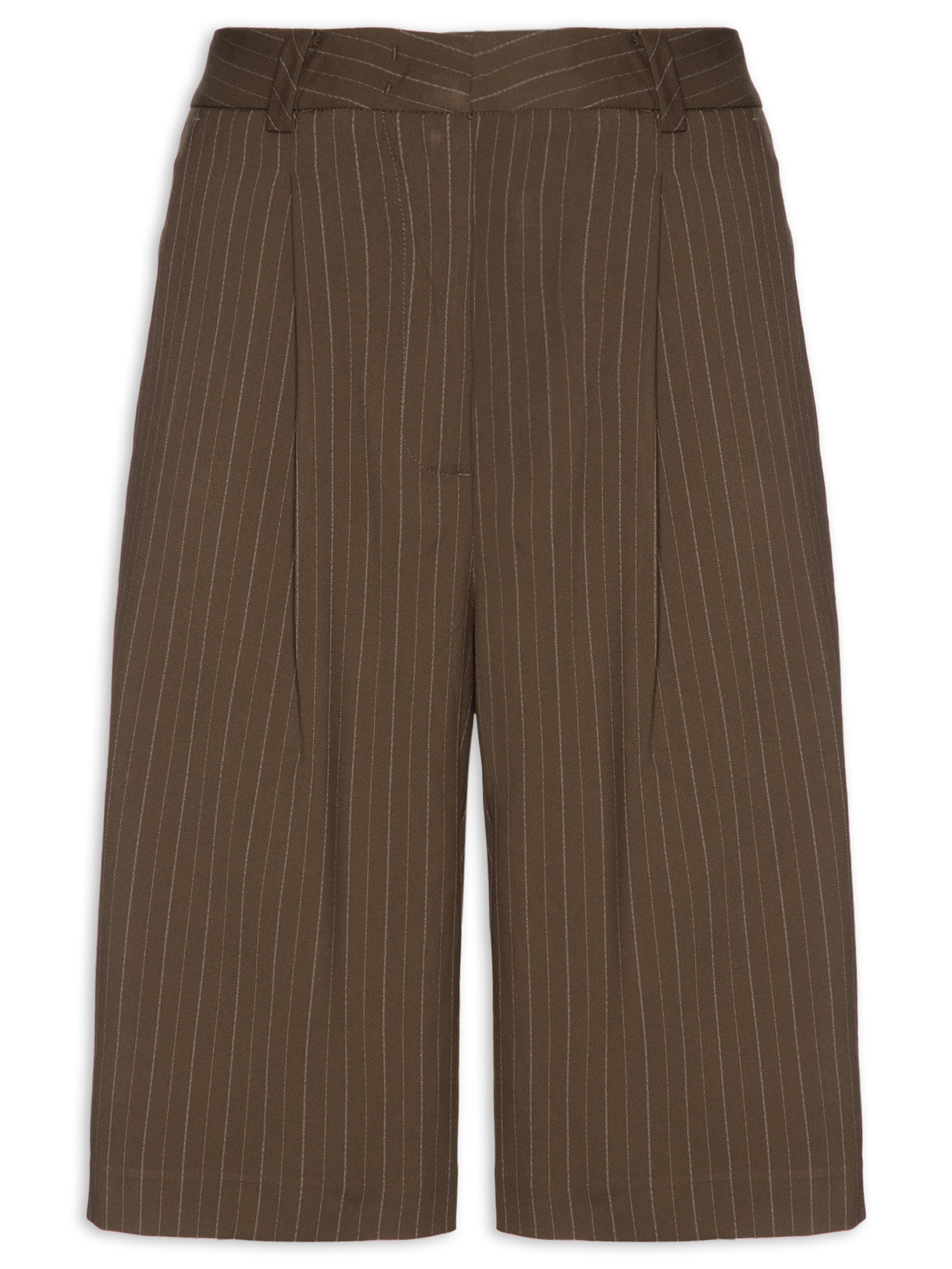 Bermuda Feminina Riscas Marrom Animale