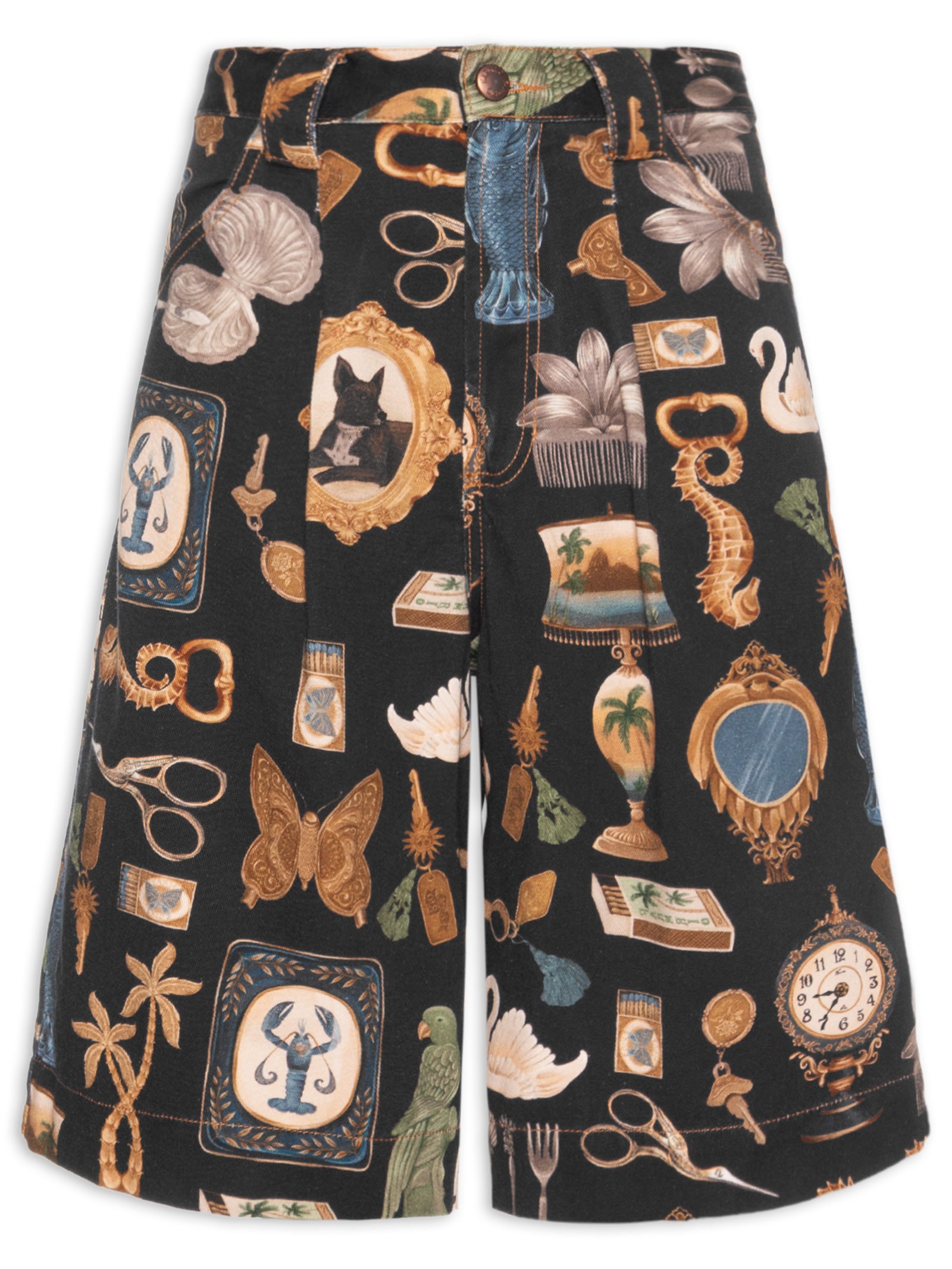 Bermuda Feminina Sarja Bibelô Preto Farm