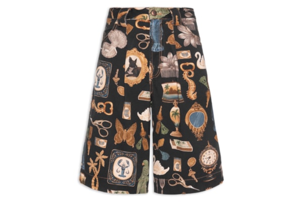 Bermuda Feminina Sarja Bibelô - Preto