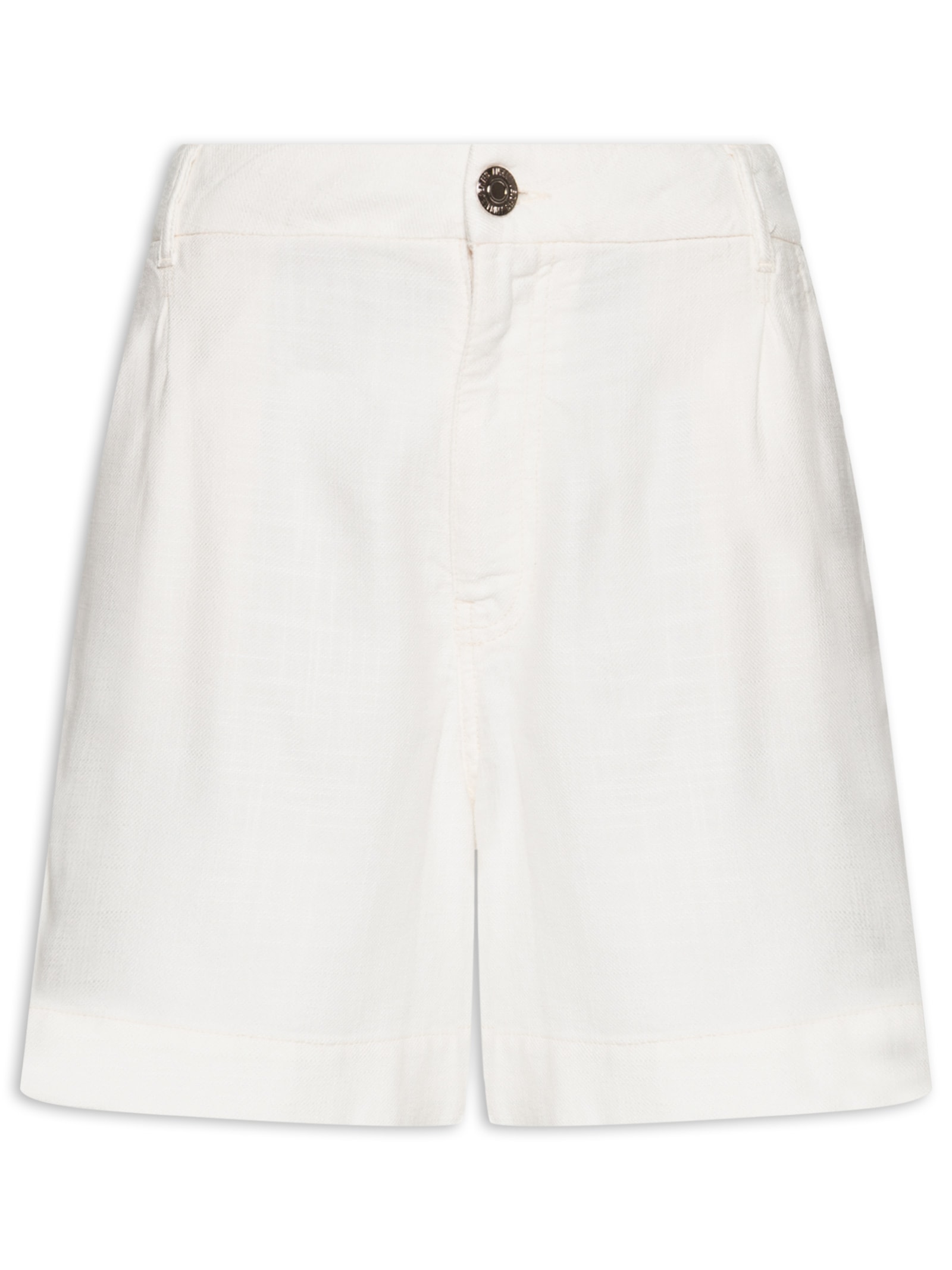 Bermuda Feminina Sarja Com Viscose Branco Animale Jeans