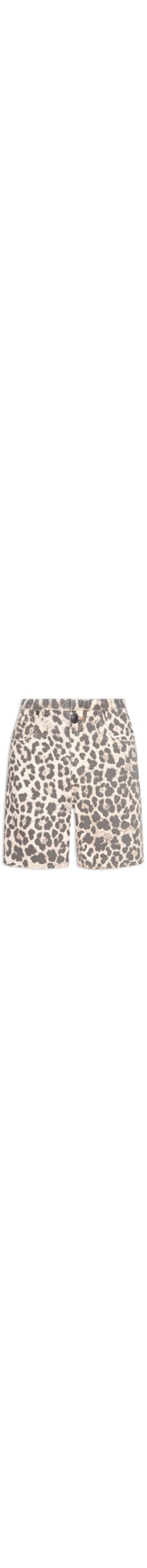 Bermuda Feminina Sarja Flashback Estampa Onça Ski - Animal Print