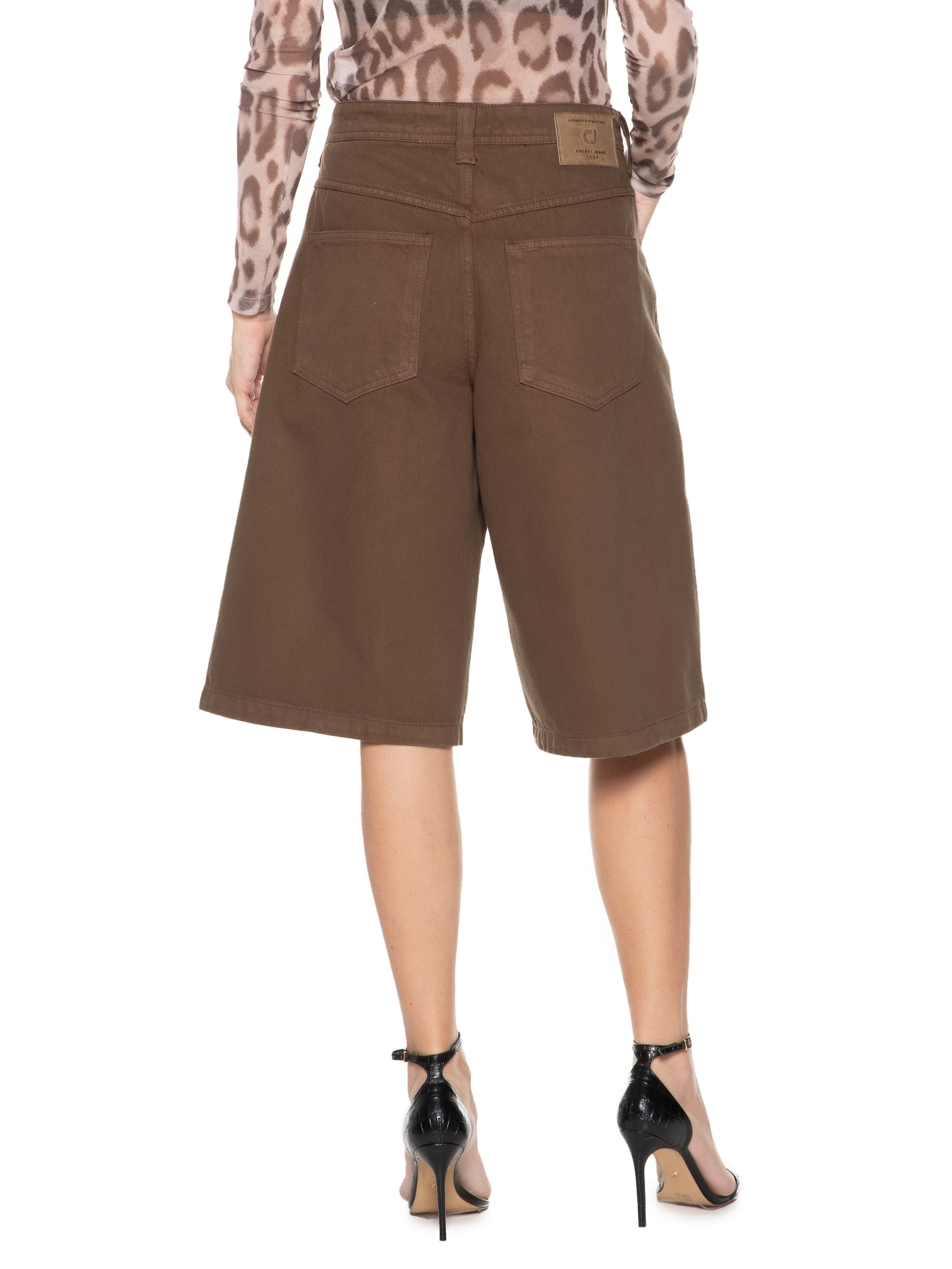 Bermuda Feminina Sarja Jade Marrom Colcci