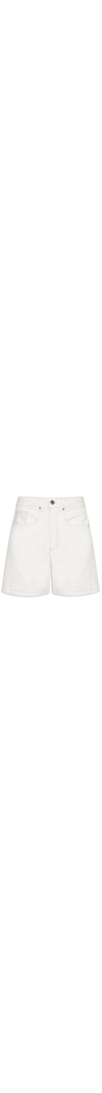 Bermuda Feminina Sarja Prega Lateral - Branco