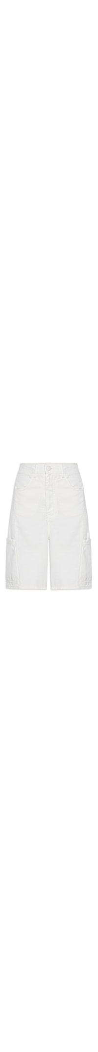 Bermuda Feminina Sarja Recortes - Off White