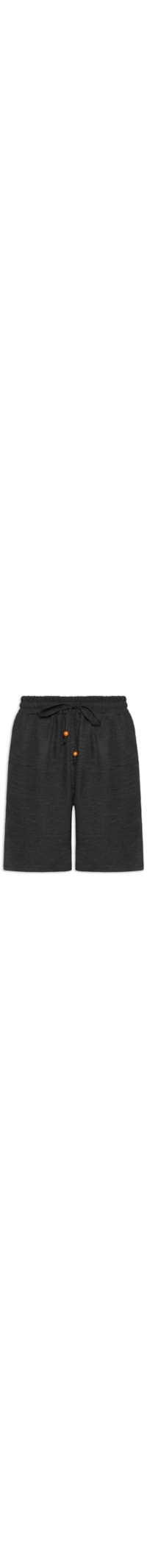 Bermuda Feminina Solta Com Cordão - Preto