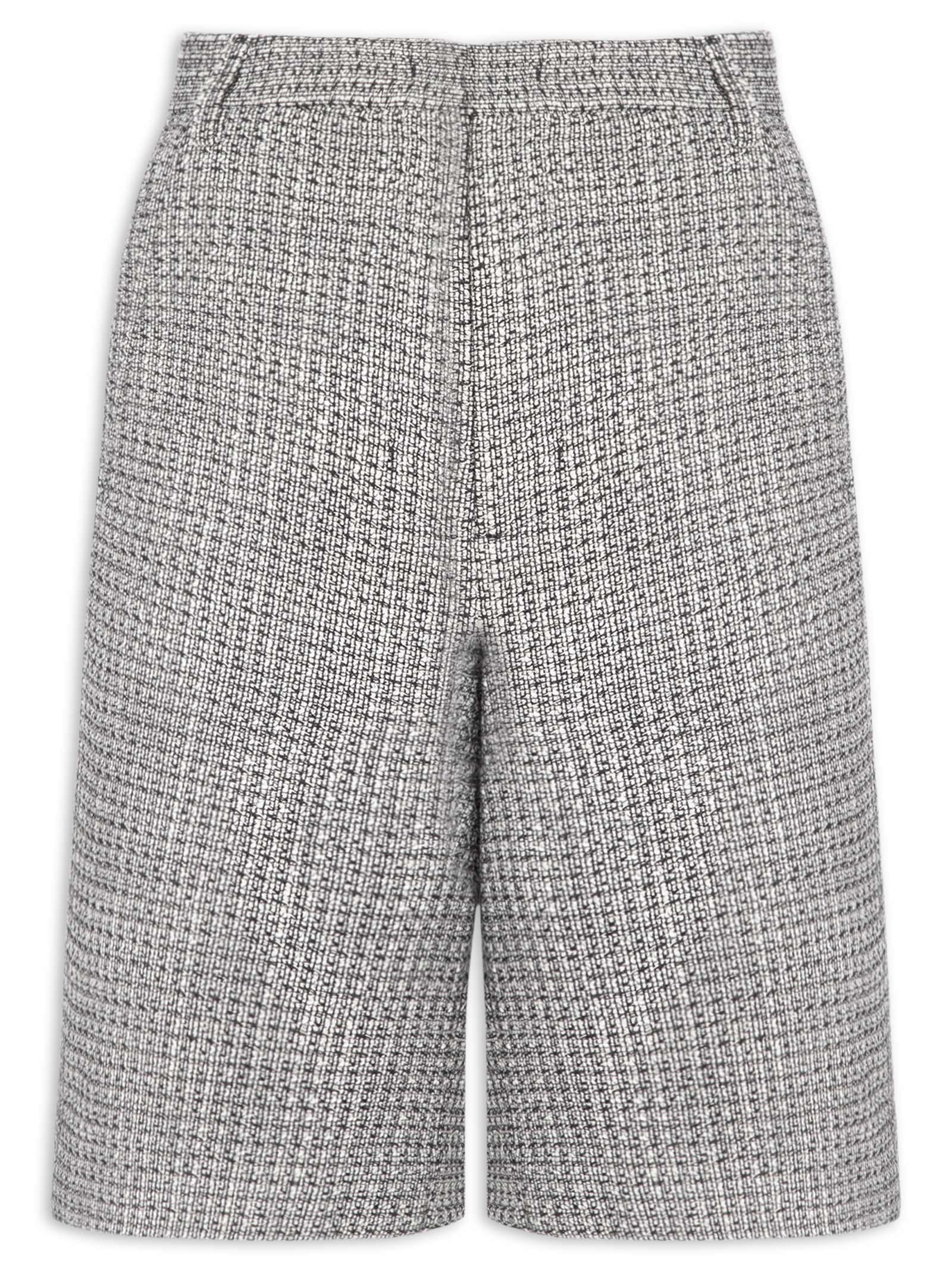 Bermuda Feminina Tweed Preto Animale