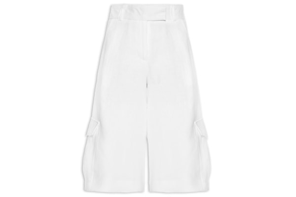 Bermuda Feminina Utilitário Linho - Branco