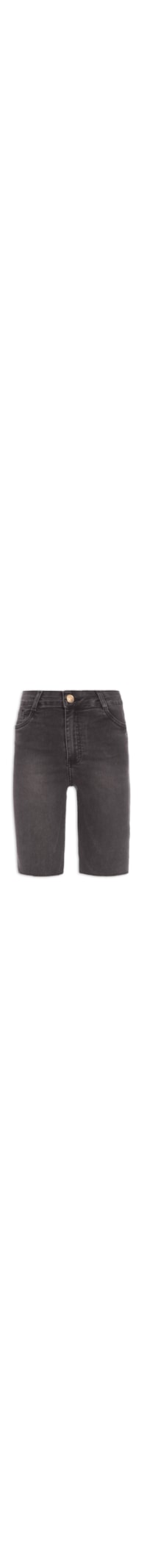 Bermuda Jeans Biker - Preto