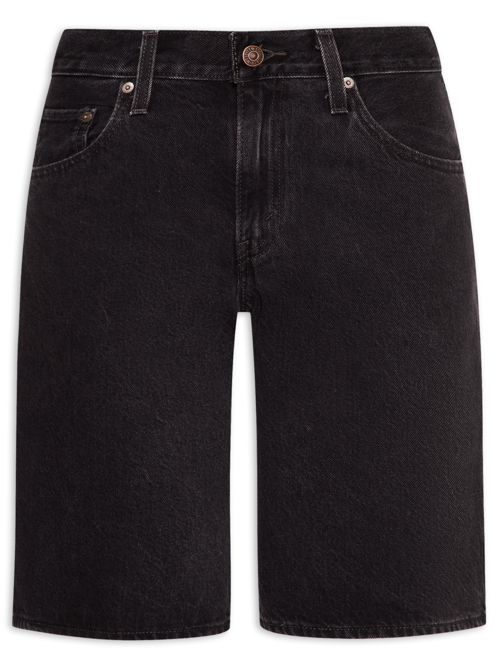 Bermuda Jeans Feminina Baggy Dad Jort Preto Levi's