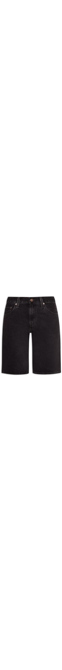 Bermuda Jeans Feminina Baggy Dad Jort - Preto