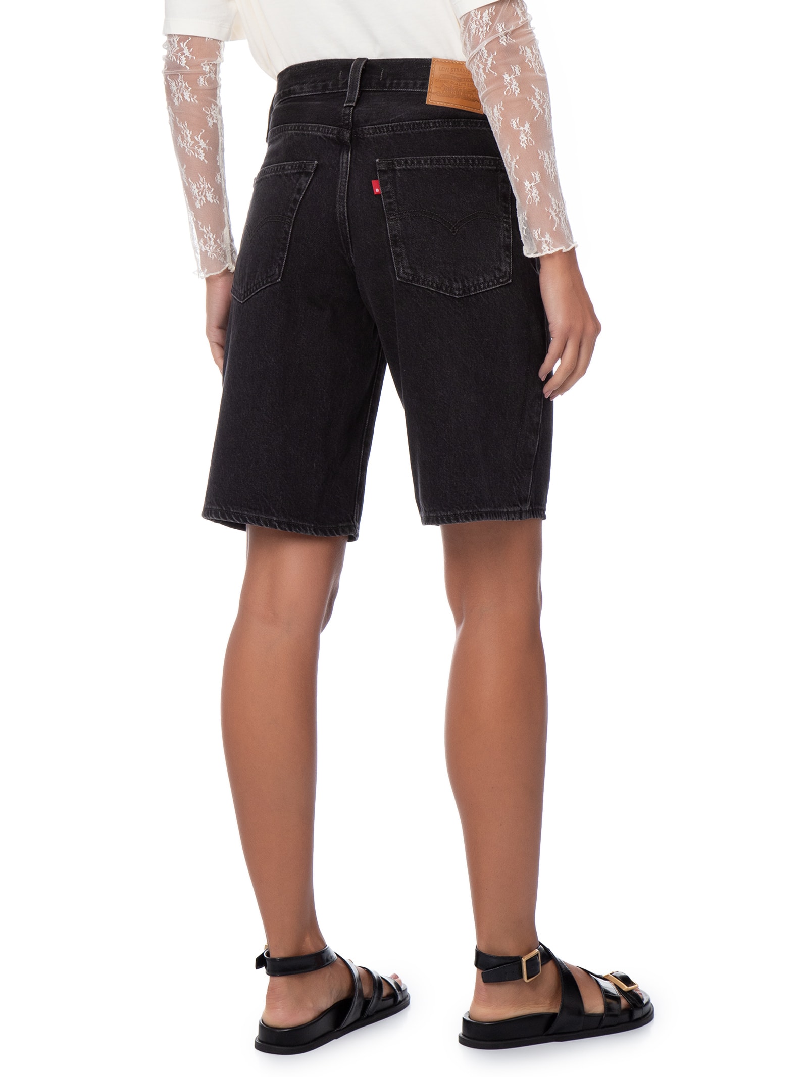 Bermuda Jeans Feminina Baggy Dad Jort – Preto Levi's