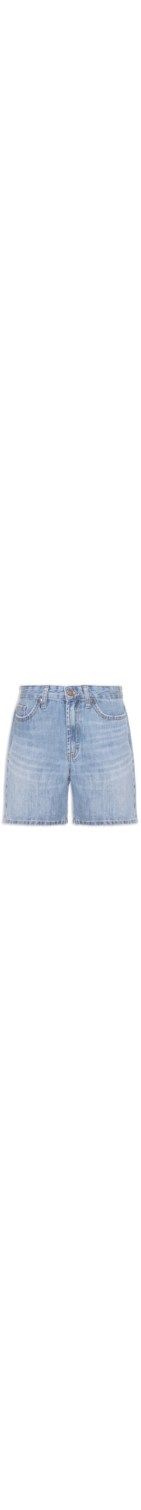 Bermuda Jeans Feminina Com Desgaste - Azul