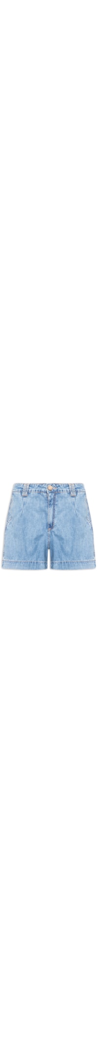 Bermuda Jeans Feminina Regular Cintura Média - Azul
