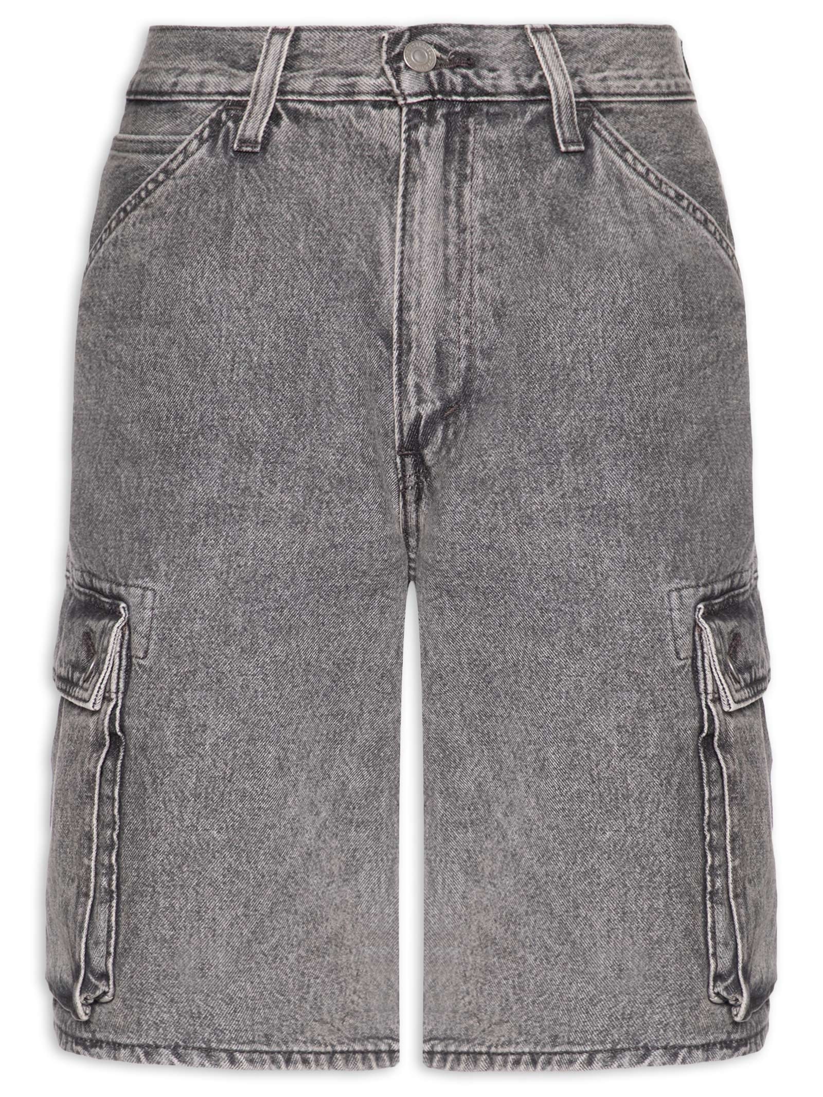 Bermuda Jeans Masculina 478™ Baggy Cargo Preto Levi's