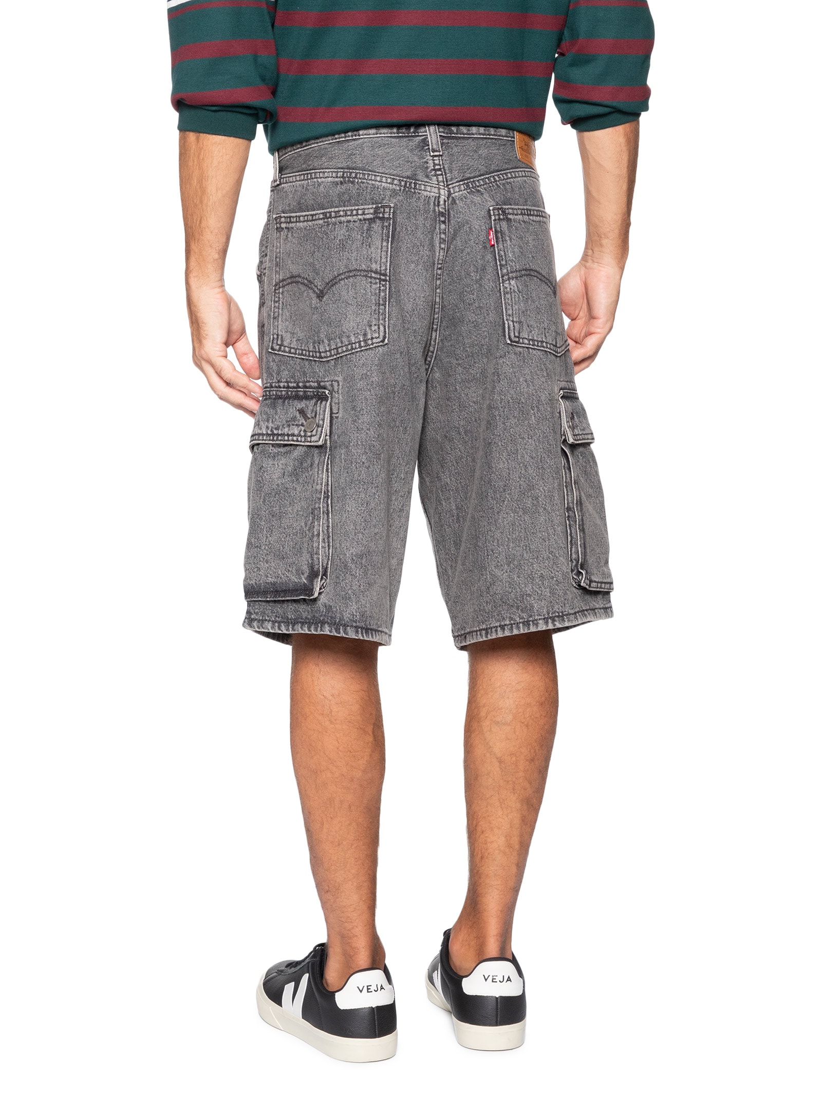 Bermuda Jeans Masculina 478™ Baggy Cargo Preto Levi's