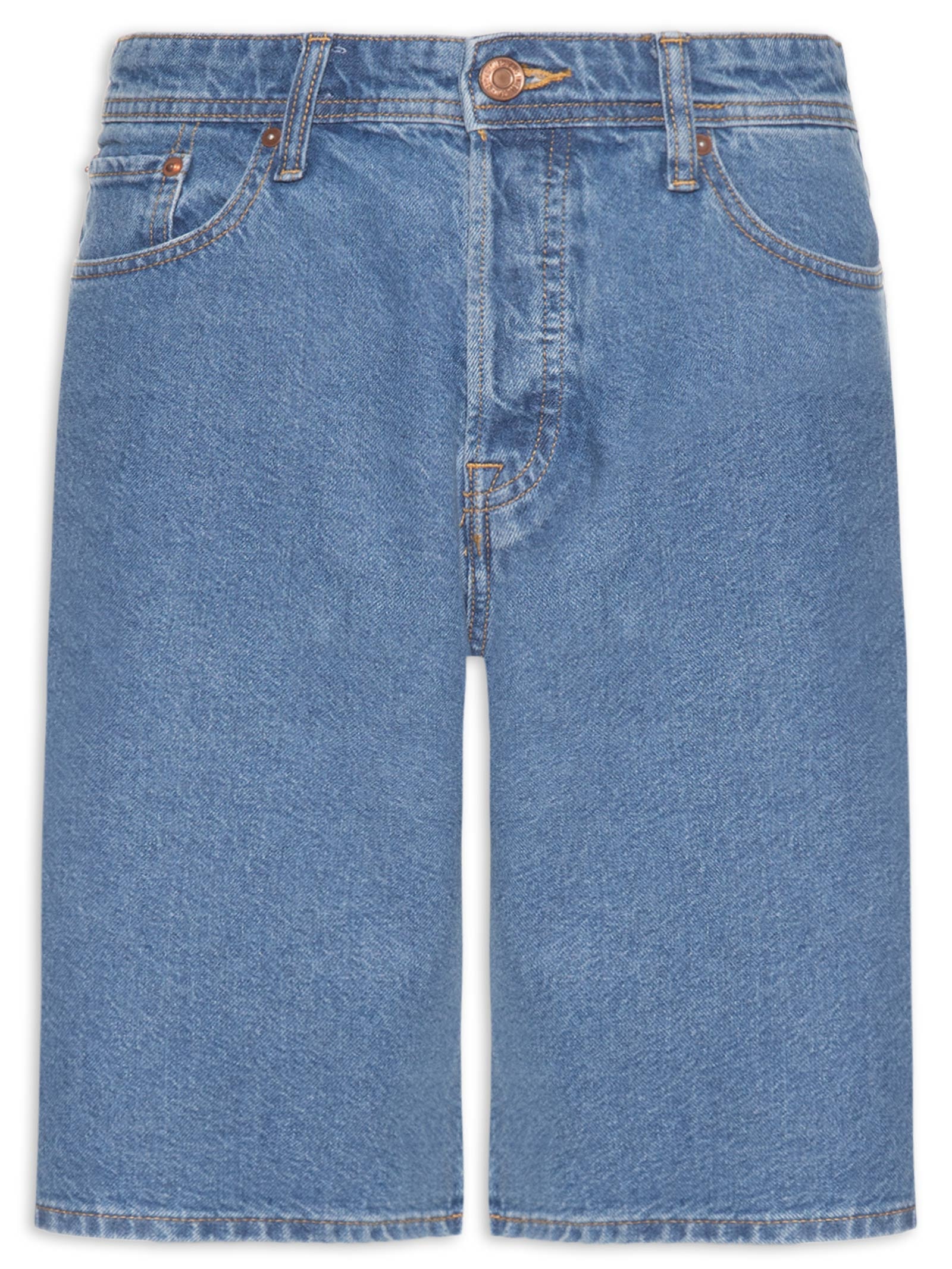 Bermuda Jeans Masculina Alex Original Azul Jack & Jones