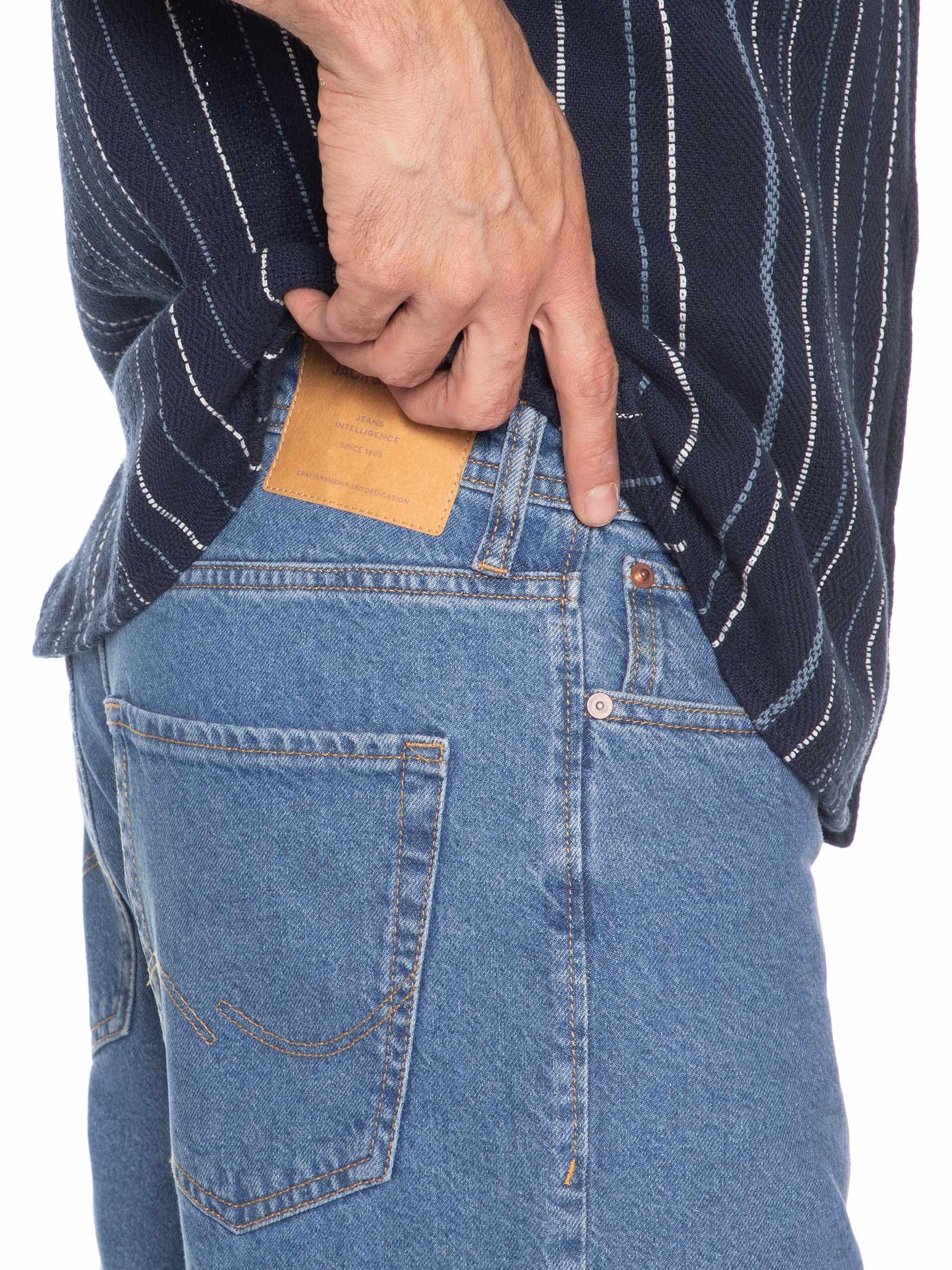 Bermuda Jeans Masculina Alex Original Azul Jack & Jones