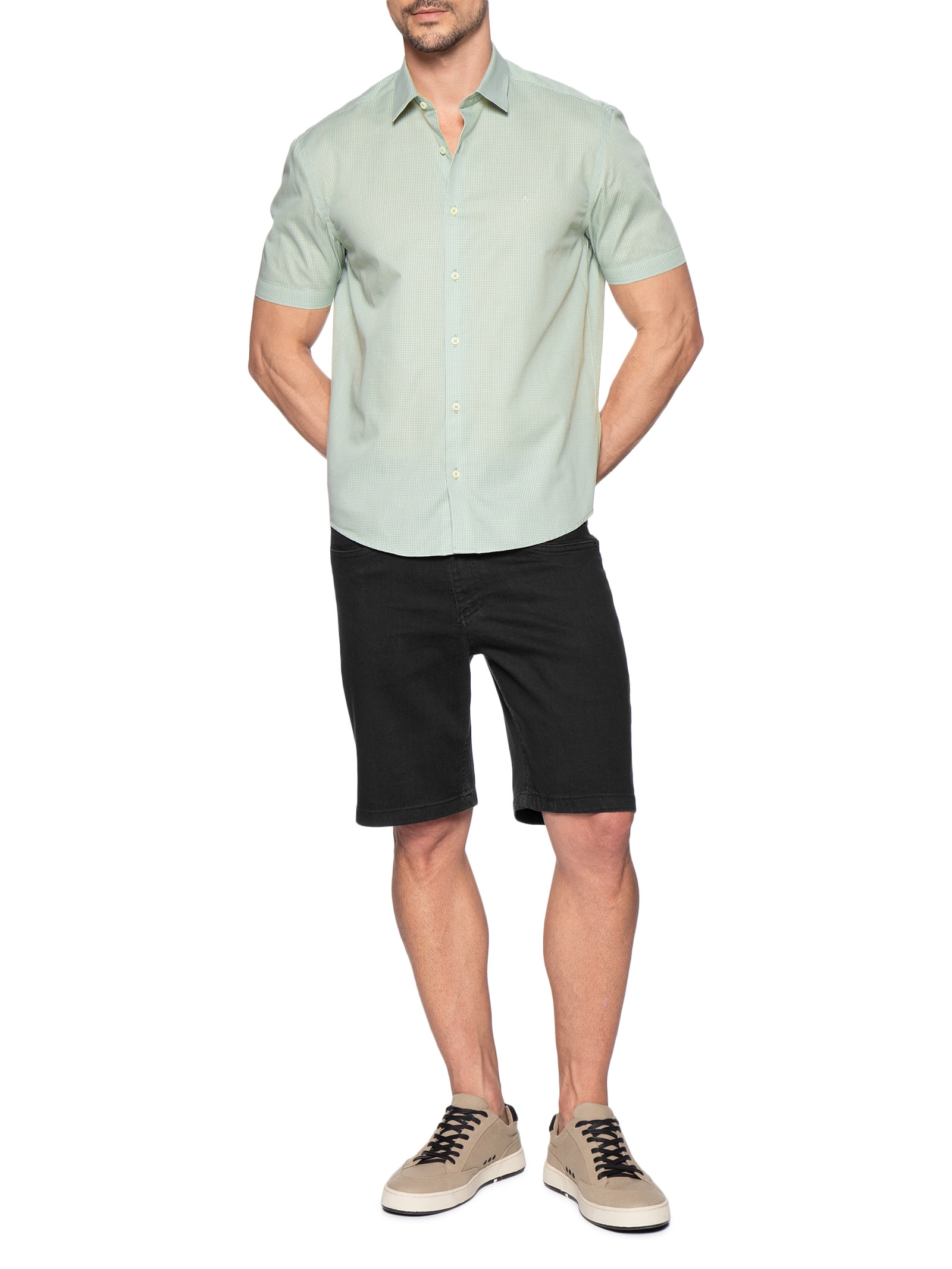 Bermuda Jeans Masculina Am Preto Aramis