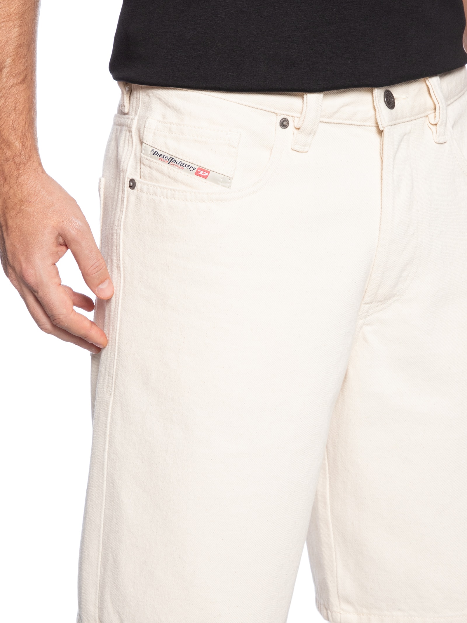 Diesel - Bermuda Jeans Masculina - Branco