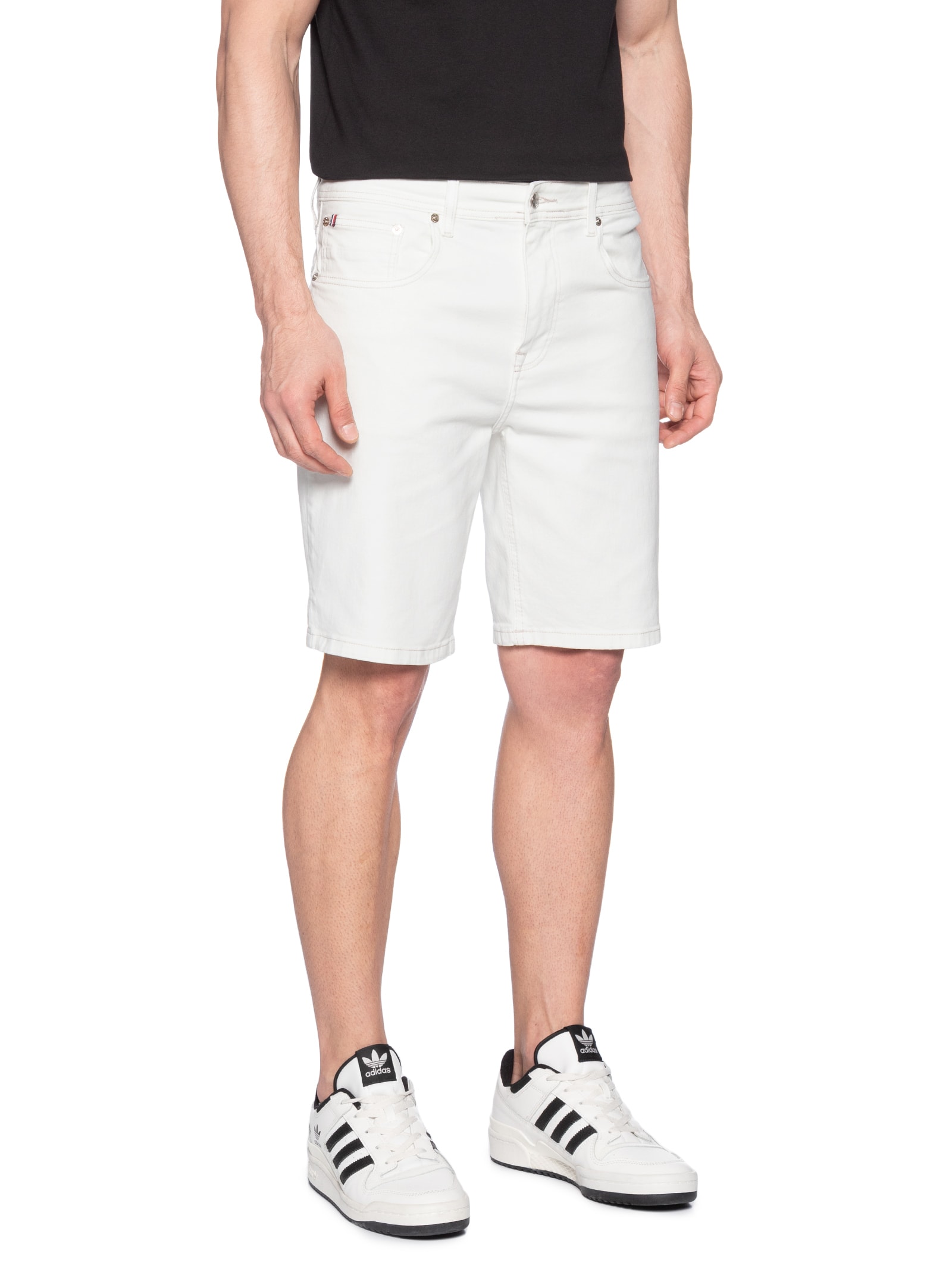 Bermuda Jeans Masculina Brooklyn Straight Branco Tommy Hilfiger