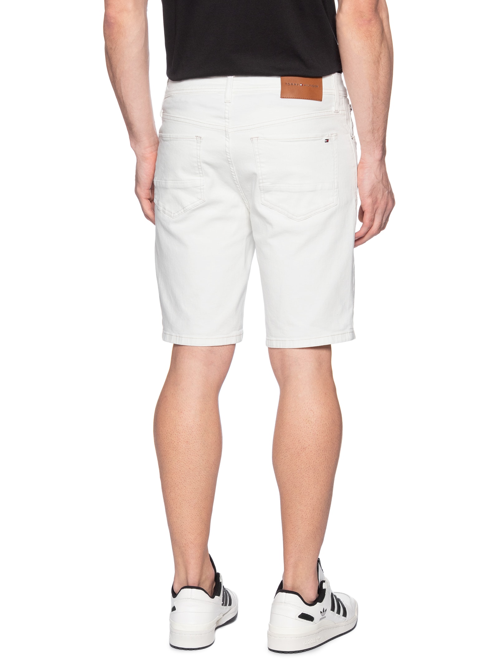 Bermuda Jeans Masculina Brooklyn Straight Branco Tommy Hilfiger