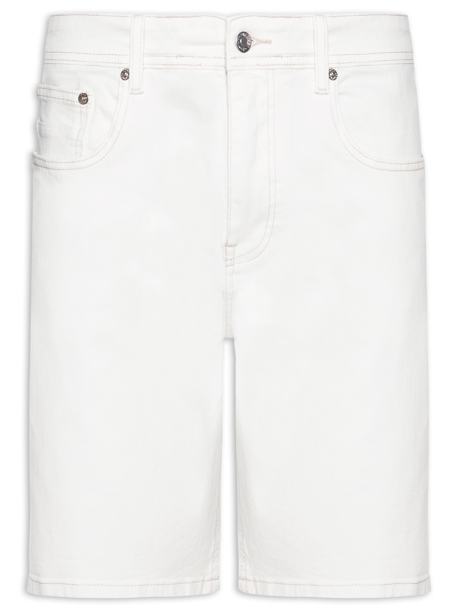 Bermuda Jeans Masculina Brooklyn Straight Branco Tommy Hilfiger