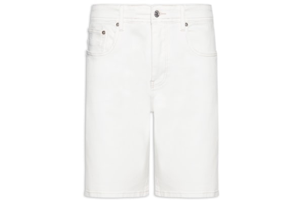 Bermuda Jeans Masculina Brooklyn Straight - Branco